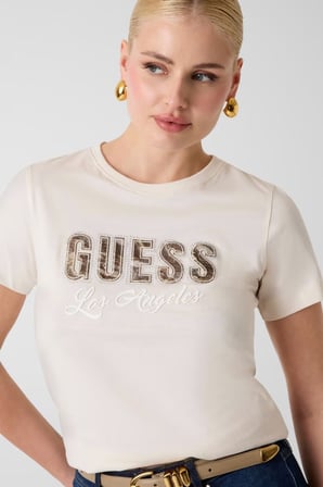Guess Snake Kadın Regular Fit T-Shirt W6YI30K4349