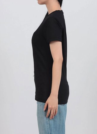Guess Siyah Kadın Bisiklet Yaka Slim Fit T-Shirt W6YI54K4870-JBLK