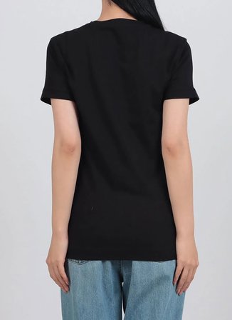 Guess Siyah Kadın Bisiklet Yaka Slim Fit T-Shirt W6YI54K4870-JBLK