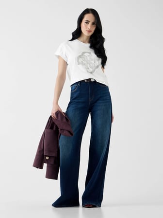 Guess Round Kadın Regular Fit T-Shirt