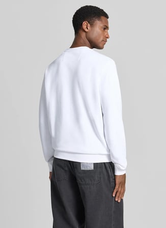 Guess Beyaz Erkek Sweatshirt M6YQ37K4103-G011 Audley Sweatshirt