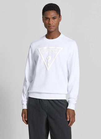 Guess Beyaz Erkek Sweatshirt M6YQ37K4103-G011 Audley Sweatshirt