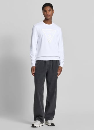 Guess Beyaz Erkek Sweatshirt M6YQ37K4103-G011 Audley Sweatshirt