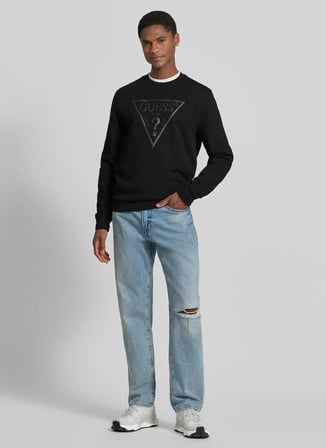Guess Siyah Erkek Sweatshirt M6YQ37K4103-JBLK Audley Sweatshirt