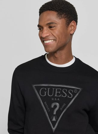 Guess Siyah Erkek Sweatshirt M6YQ37K4103-JBLK Audley Sweatshirt