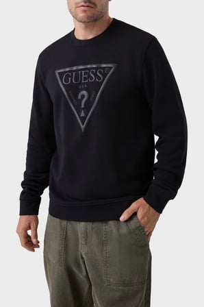 Guess Audley Logolu Pamuklu Bisiklet Yaka Sweat M6YQ37K4103 Erkek SWEAT M6YQ37 K4103 JBLK SİYAH
