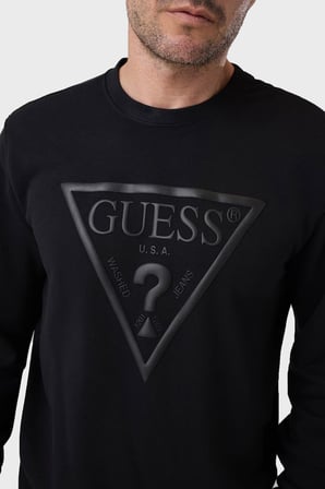 Guess Audley Logolu Pamuklu Bisiklet Yaka Sweat M6YQ37K4103 Erkek SWEAT M6YQ37 K4103 JBLK SİYAH