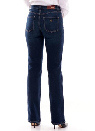 Guess Lacivert Kadın Regular Fit Denim Pantolon W6YA15D1584-TMSS