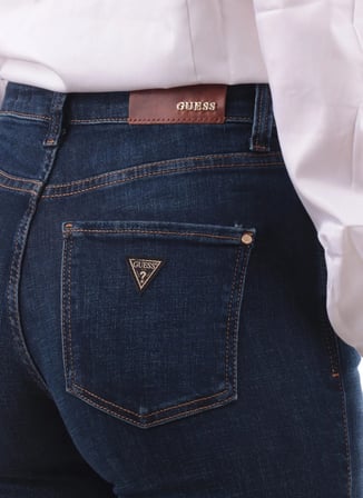 Guess Lacivert Kadın Regular Fit Denim Pantolon W6YA15D1584-TMSS