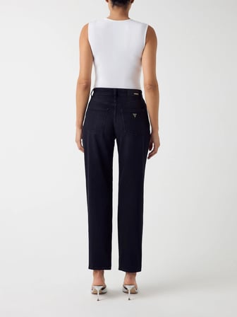 Guess Yeni Mom Kadın Siyah Jeans W6YA3JD1544-TEBU