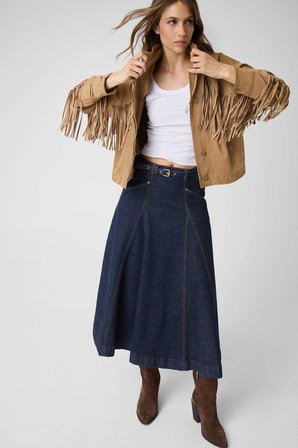 Guess Rayne Kadın Denim A Kesim Etek