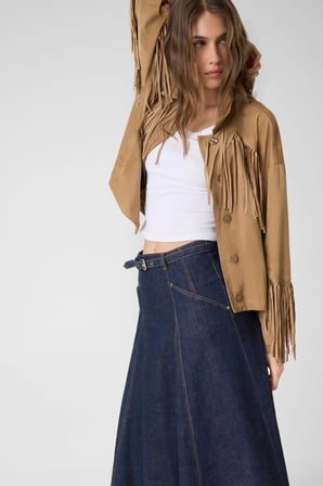 Guess Rayne Kadın Denim A Kesim Etek
