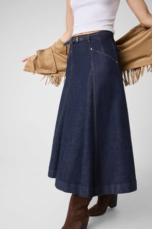 Guess Rayne Kadın Denim A Kesim Etek