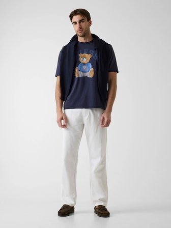 Guess Kısa Kollu Basic Guess Ayıcıklı Erkek Mavi T-shirt M6YI75K5409-F73J