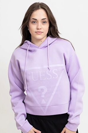 Guess Kadın Mor Alisa Scuba Sweatshirt