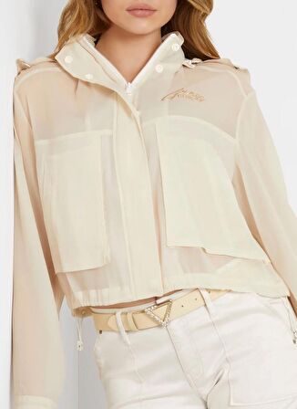 Guess Oversize Krem Kadın Ceket W4GL06WG450-F0D9