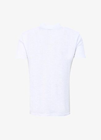 Guess Düz Beyaz Erkek Polo T-Shirt M4GP24R7400G011_SS GAUZE JERSEY ZIP