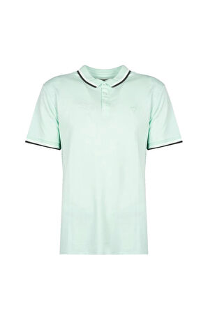 Guess Erkek Yeşil Pique Polo Yaka T-Shirt