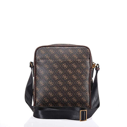 Guess Erkek Kahverengi Milano Üstten Fermuarlı Ön Cepli Cros