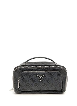 Guess Siyah - Gri Erkek Traş Çantası MILANO BEAUTY CASE W HANDLE