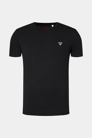 Guess Caleb Hero V Yaka Kısa Kollu Erkek Siyah Atlet U97G03KCD31-A996