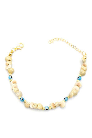 Nazar Deniz Kabuğu Bileklik - Mavi