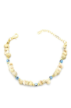 Nazar Deniz Kabuğu Bileklik - Mavi