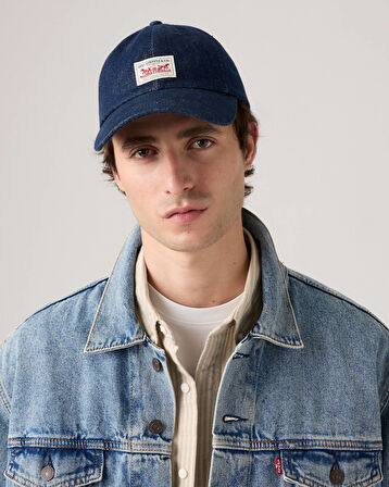 ERKEK JEAN KOT DENİM MAVİ ŞAPKA 002GM-0006