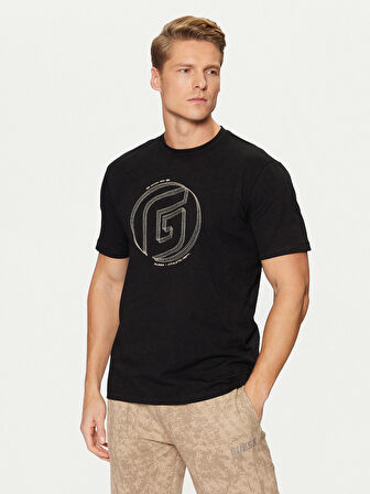 Guess Erkek Siyah G  Logolu T-Shirt