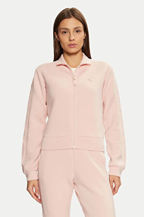 Kadın New Allie Scuba Fermuarlı Sweatshirt - Pembe | L