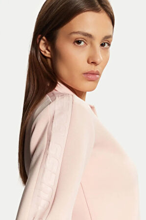 Kadın New Allie Scuba Fermuarlı Sweatshirt - Pembe | L