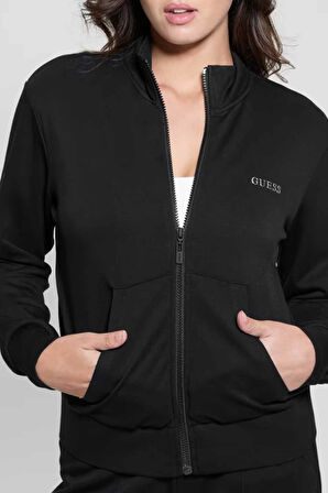 Kadın Gelsey Full Fermuarlı Sweatshirt - Siyah | S