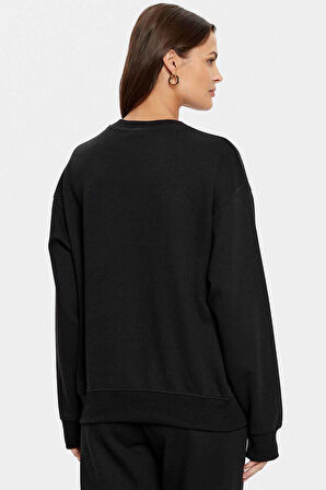 Kadın Roberta Cn Sweatshirt - Siyah | L