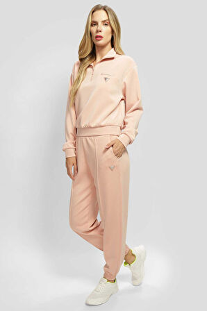 Kadın Olympe Half Fermuarlı Sweatshirt - Pembe | XS
