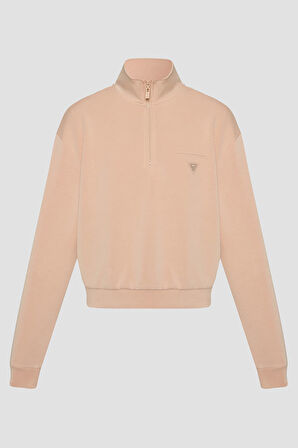 Kadın Olympe Half Fermuarlı Sweatshirt - Pembe | XS