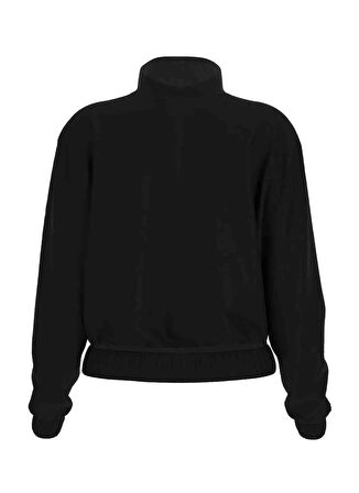Guess V5RQ10KCAY2JBLK OLYMPE HALF ZIP Siyah Fermuarlı Yaka Standart Desenli Kadın Sweatshırt