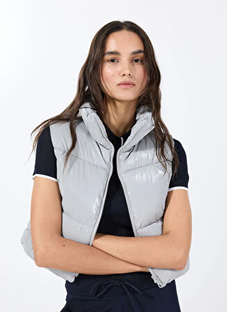 Guess V5RL00WGUJ0G9A9 CHRIS VEST Gri Standart Desenli Kadın Yelek