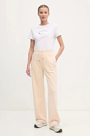 Guess Kadın Beyaz Logolu T-Shirt