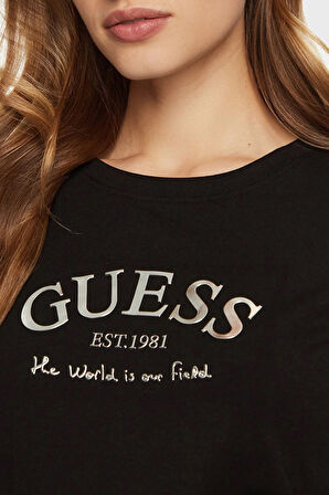 Guess Bayan T Shirt V5RI16 J1314 JBLK