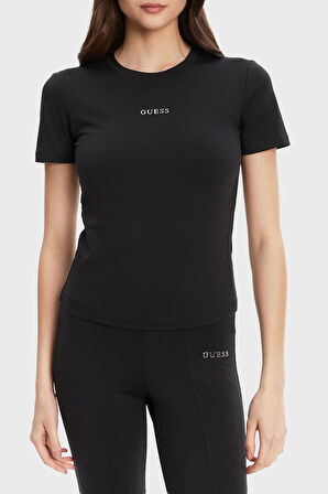 Guess Bayan T Shirt V5RI10 KCD02 JBLK