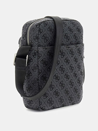Guess Erkek Gri Milano Ön Cepli Crossbody Çanta