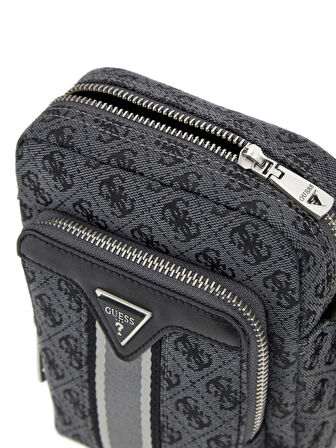 Guess Erkek Gri Milano Ön Cepli Crossbody Çanta