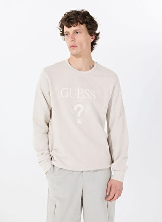 Guess Bisiklet Yaka Mavi Erkek Sweatshırt M5RQ08KCN01G9B8 BEAU CN SWEATSHIRT