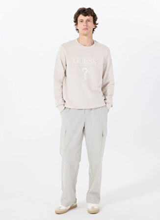Guess Bisiklet Yaka Mavi Erkek Sweatshırt M5RQ08KCN01G9B8 BEAU CN SWEATSHIRT