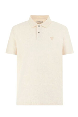 Guess Erkek Beyaz Üçgen Polo T-Shirt