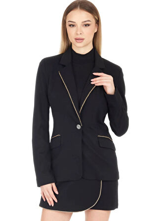Guess Siyah Kadın Blazer NEW LENA SINGLE BREA - NEW ECO STRU