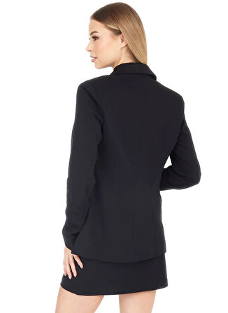 Guess Siyah Kadın Blazer NEW LENA SINGLE BREA - NEW ECO STRU