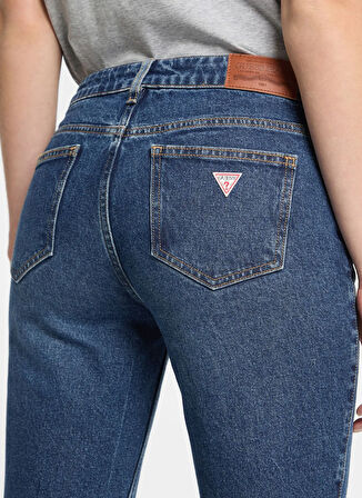 Guess Jeans Yüksek Bel İspanyol Paça Regular Fit Mavi Kadın Denim Pantolon GJ G09 BOOTCUT - ECO REGEN CO RIVER