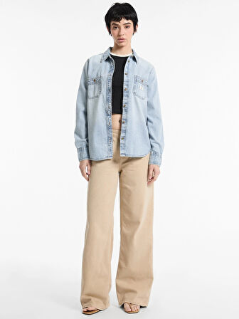 Guess Gj Regular Kadın Çok Renkli Denim Gömlek W5RH37D5M83-GJRV