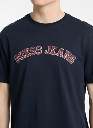 Guess Jeans Bisiklet Yaka Desenli Lacivert Erkek T-Shirt M5RI75K8FQ4A71W GJ SS CN REG COLLE